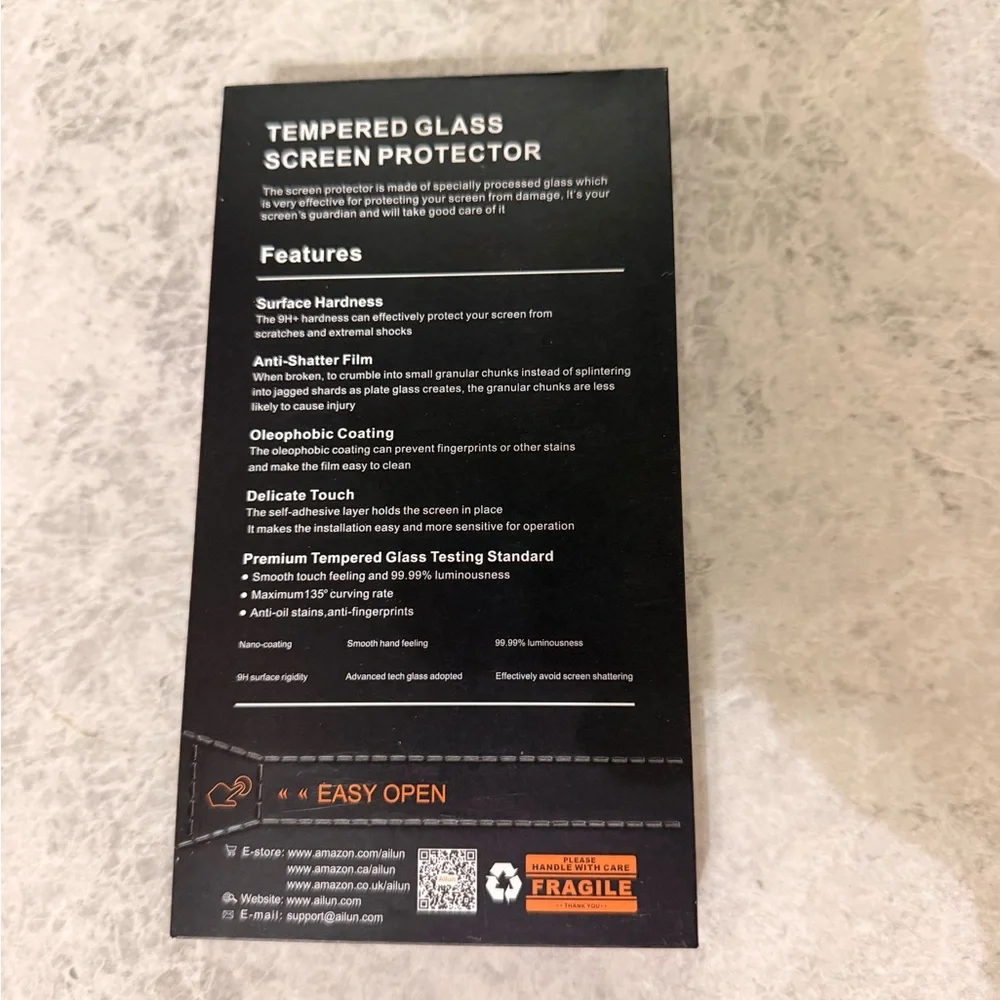 Ailun Black Glass Screen Protector IPhone 16 Pro